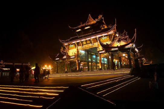 都江堰南桥夜景