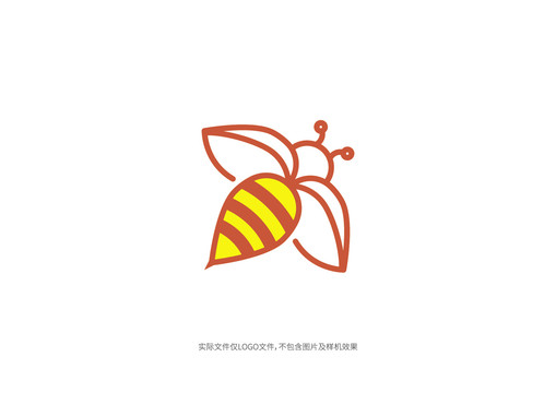 蜜蜂花logo商标字体字母标志