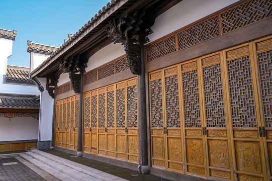 中式建筑庭院木门