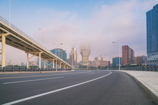 澳门现代建筑和桥梁和道路交通