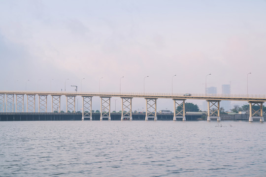 澳门现代建筑和桥梁和城市景观