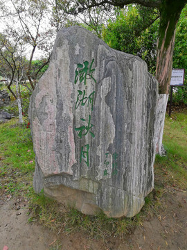 澉湖秋月石碑