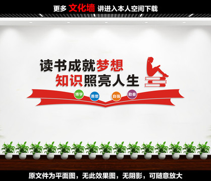 阅览室文化墙