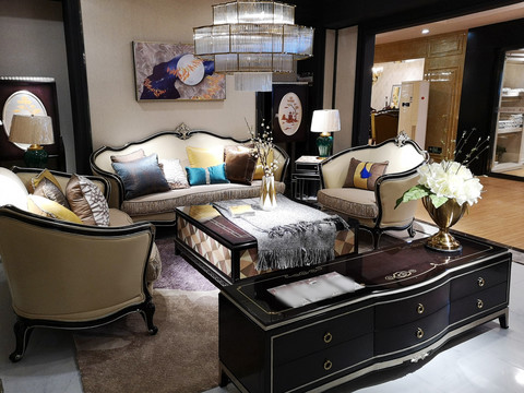 123新中式沙发组套客厅家具