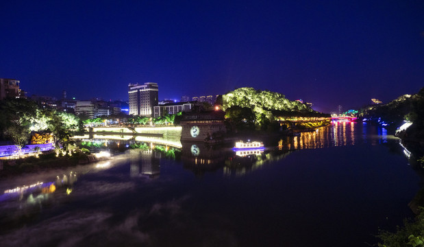 自贡沙湾王爷庙夜景