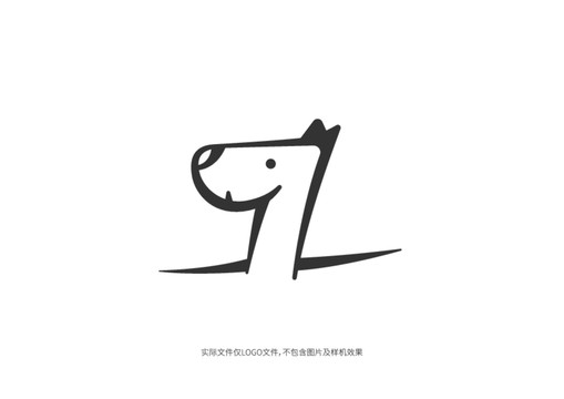 7号狗logo商标字体字母标志