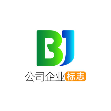 创意字母BJ企业标志logo