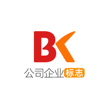 创意字母BK企业标志logo
