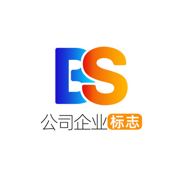 创意字母BS企业标志logo