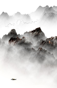 水墨画禅意水墨画
