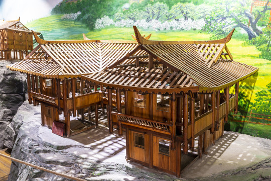 苗族房屋结构模型