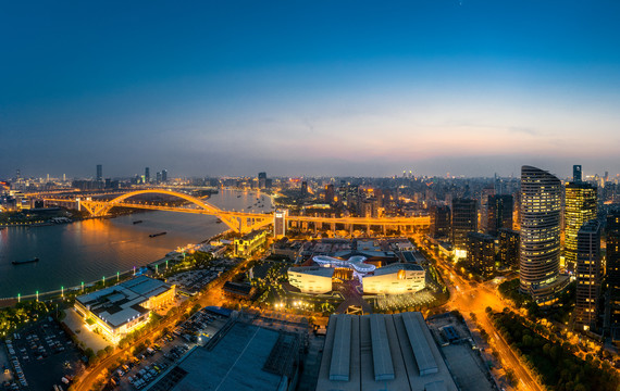 上海卢浦大桥夜景