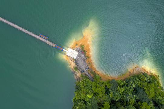 航拍流溪河水库风光