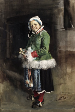 安德斯·佐恩欧洲小女孩油画