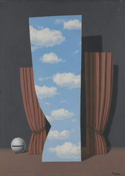 勒内·马格里特窗帘抽象油画