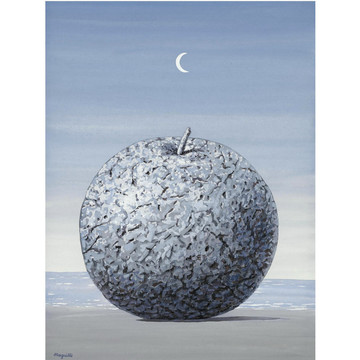 勒内·马格里特大理石苹果抽象画