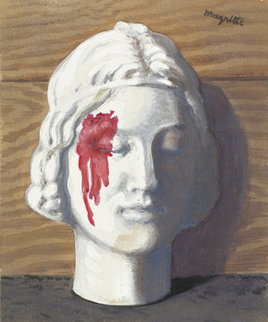 勒内·马格里特流血的石膏像