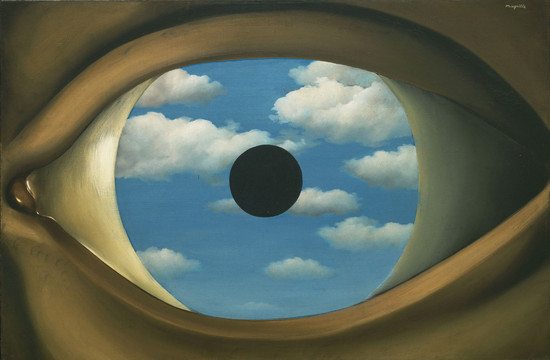 勒内·马格里特眼睛抽象画
