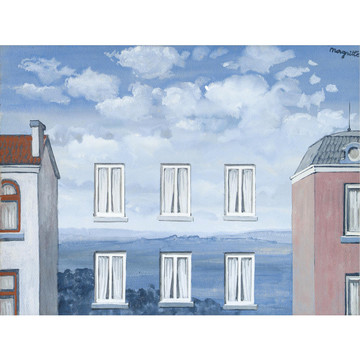 勒内·马格里特窗户抽象画