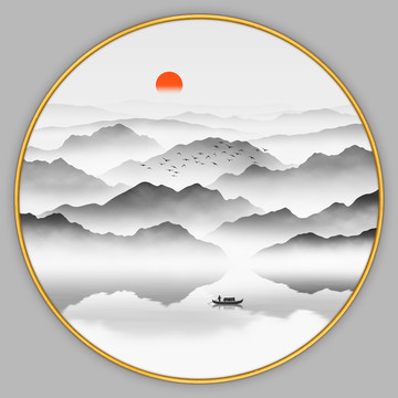 禅意山水画