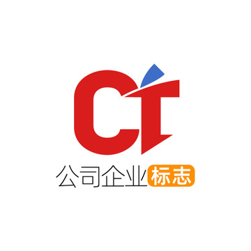 创意字母CT企业标志logo
