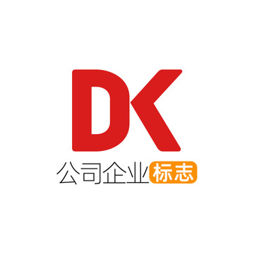 创意字母DK企业标志logo