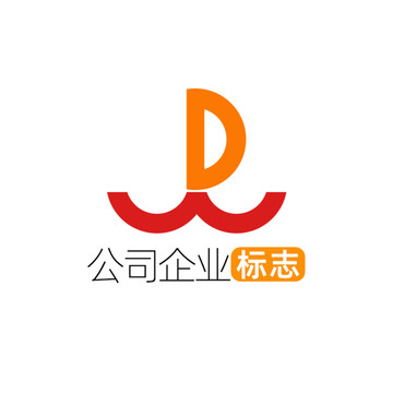 创意字母DW企业标志logo