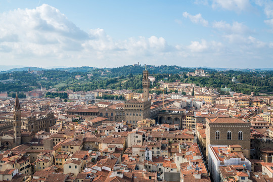 佛罗伦萨老城城市天际线风景