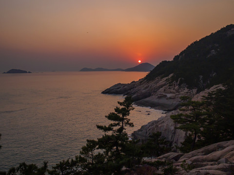 青岛海上日出