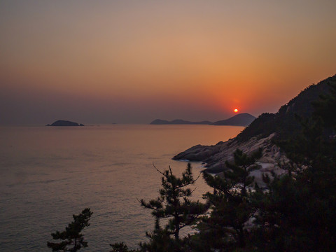 青岛海上日出