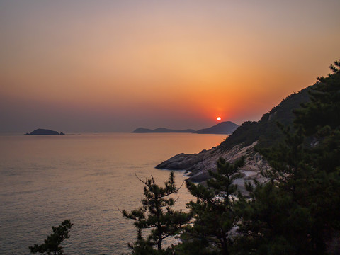 青岛海上日出