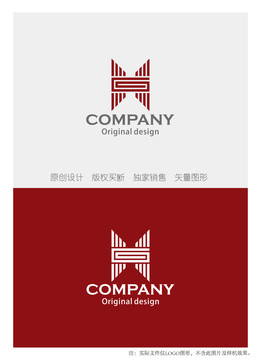 HG字母组合logo设计