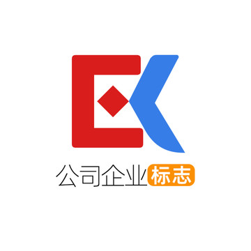 创意字母EK企业标志logo