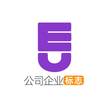 创意字母EU企业标志logo