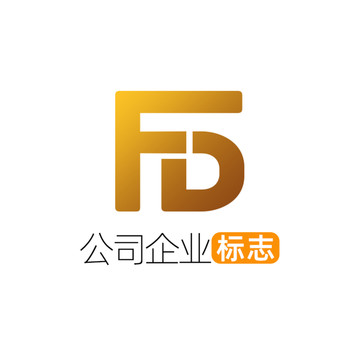 创意字母FD企业标志logo