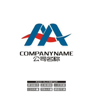 M字母logo商标