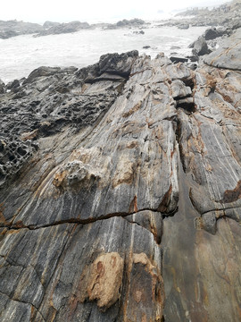 海岸岩石纹理