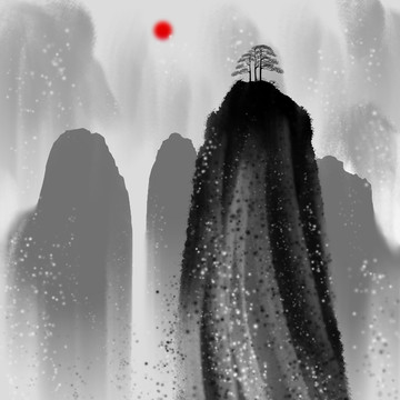 新中式山水画