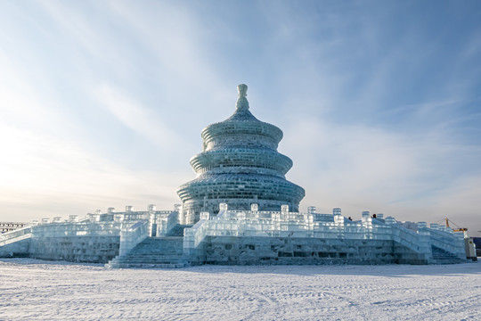 长春冰雪新天地冰雕和建筑景观