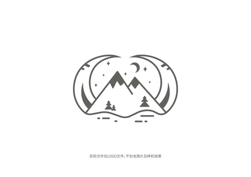 牛角山logo商标字体字母标志