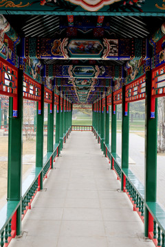 园林景观北京天坛公园双环亭走廊