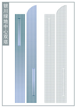 银川绿地中心双塔