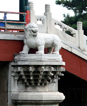 桥头石雕狮子
