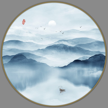 水墨山水画