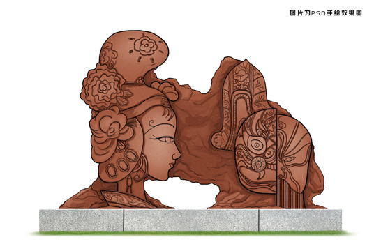 汉唐文化雕塑