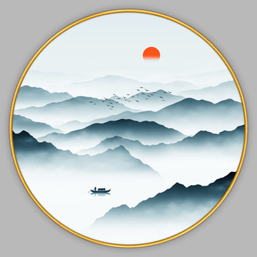 禅意山水画