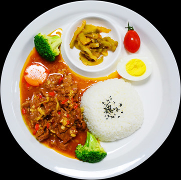小炒黄牛肉盖饭