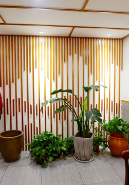 中式餐馆背景墙装饰设计