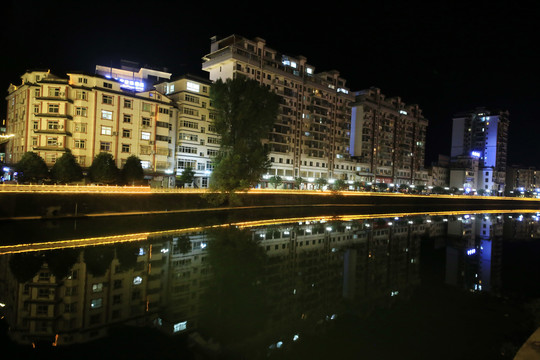 汉中宁强县城夜景