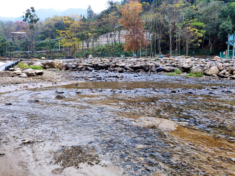 小河对岸